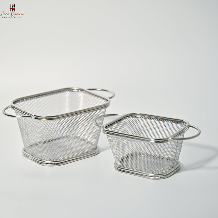 Stainless Steel Mesh French Fries Serving Basket
