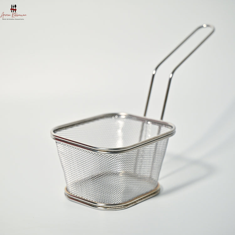Stainless Steel Deep Fryer Serving Basket With Handle