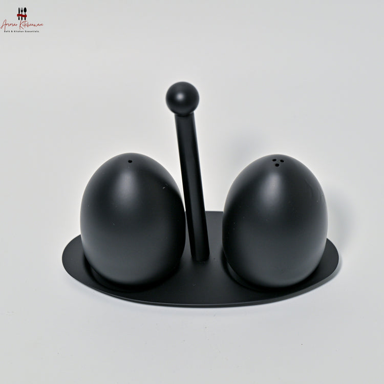 Egg Shaped Stainless Steel Salt and Pepper Shaker Set