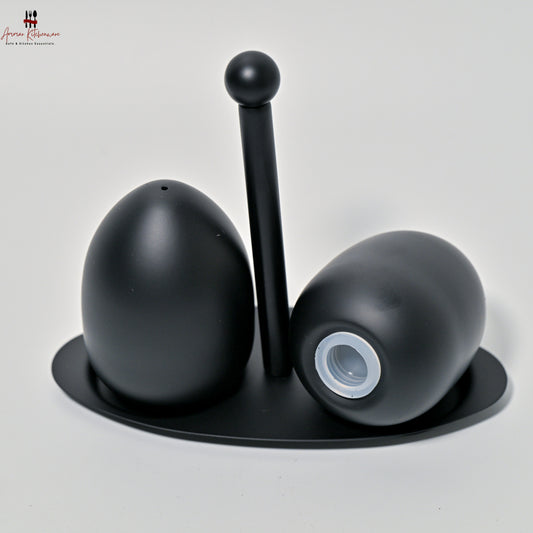 Egg Shaped Stainless Steel Salt and Pepper Shaker Set