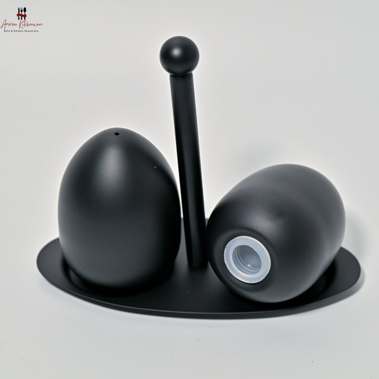 Egg Shaped Stainless Steel Salt and Pepper Shaker Set