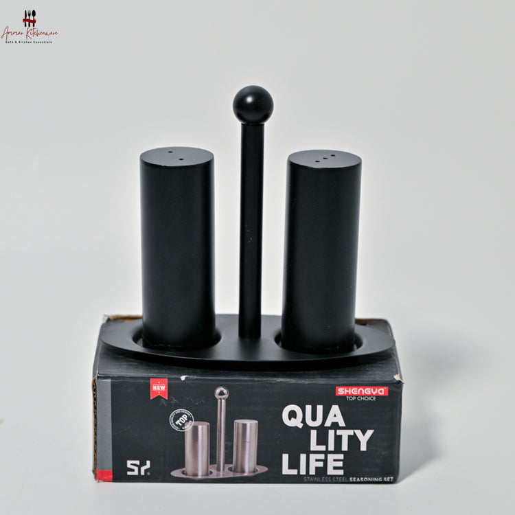 Elegant Stainless Steel Salt and Pepper Shaker Set