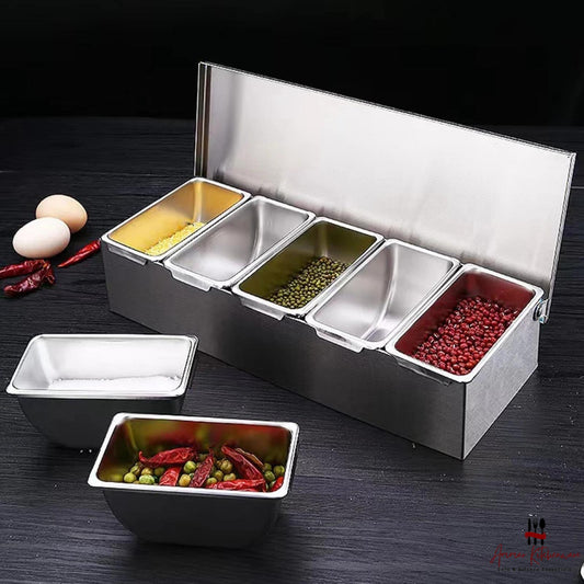 Stainless Steel Condiment Dispenser Station