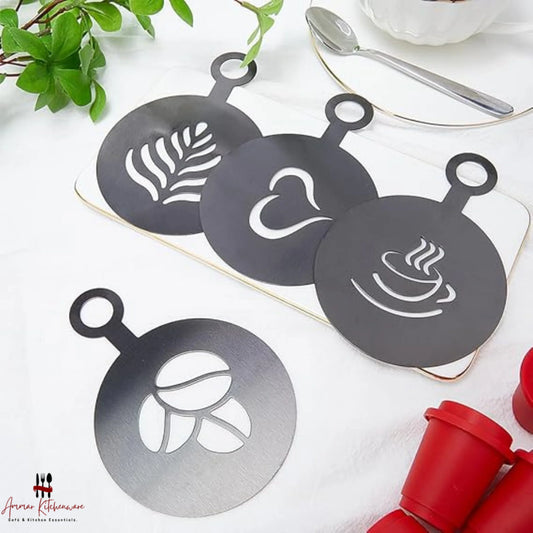 Stainless Steel Coffee Latte Art Stencils