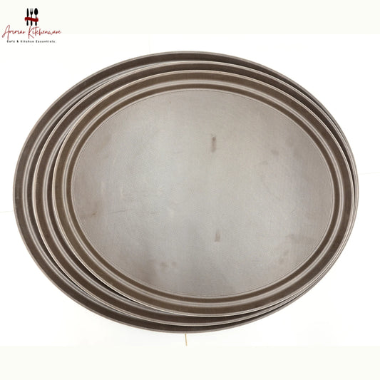 Anti Skid Oval Brown Food Tray