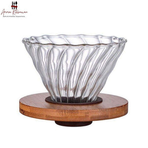 Glass Dripper with Bamboo Base