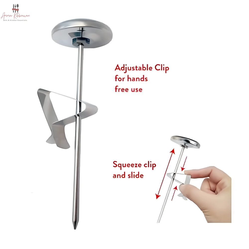 Stainless Steel Clip-on Cooking Thermometer