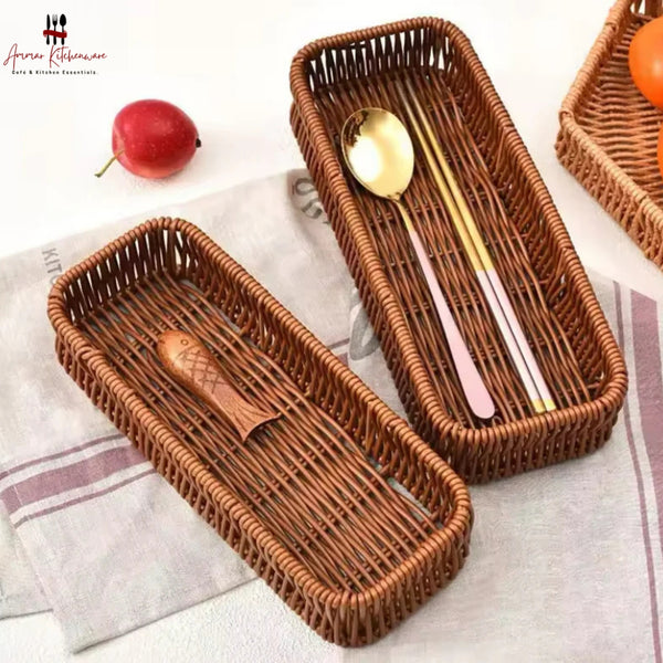 Rectangular Woven Serving Basket