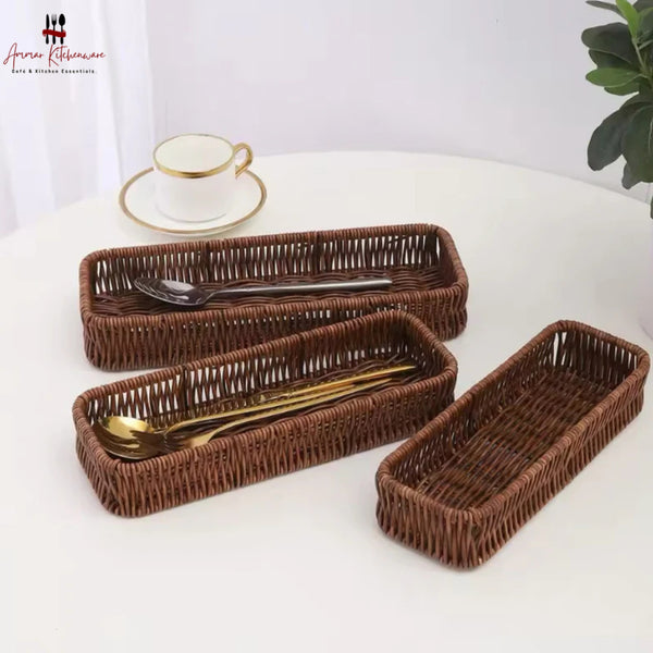 Rectangular Woven Serving Basket