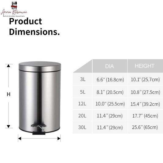 Stainless Steel Pedal Bin