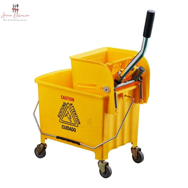 20L Commercial Single Mop Bucket Trolley