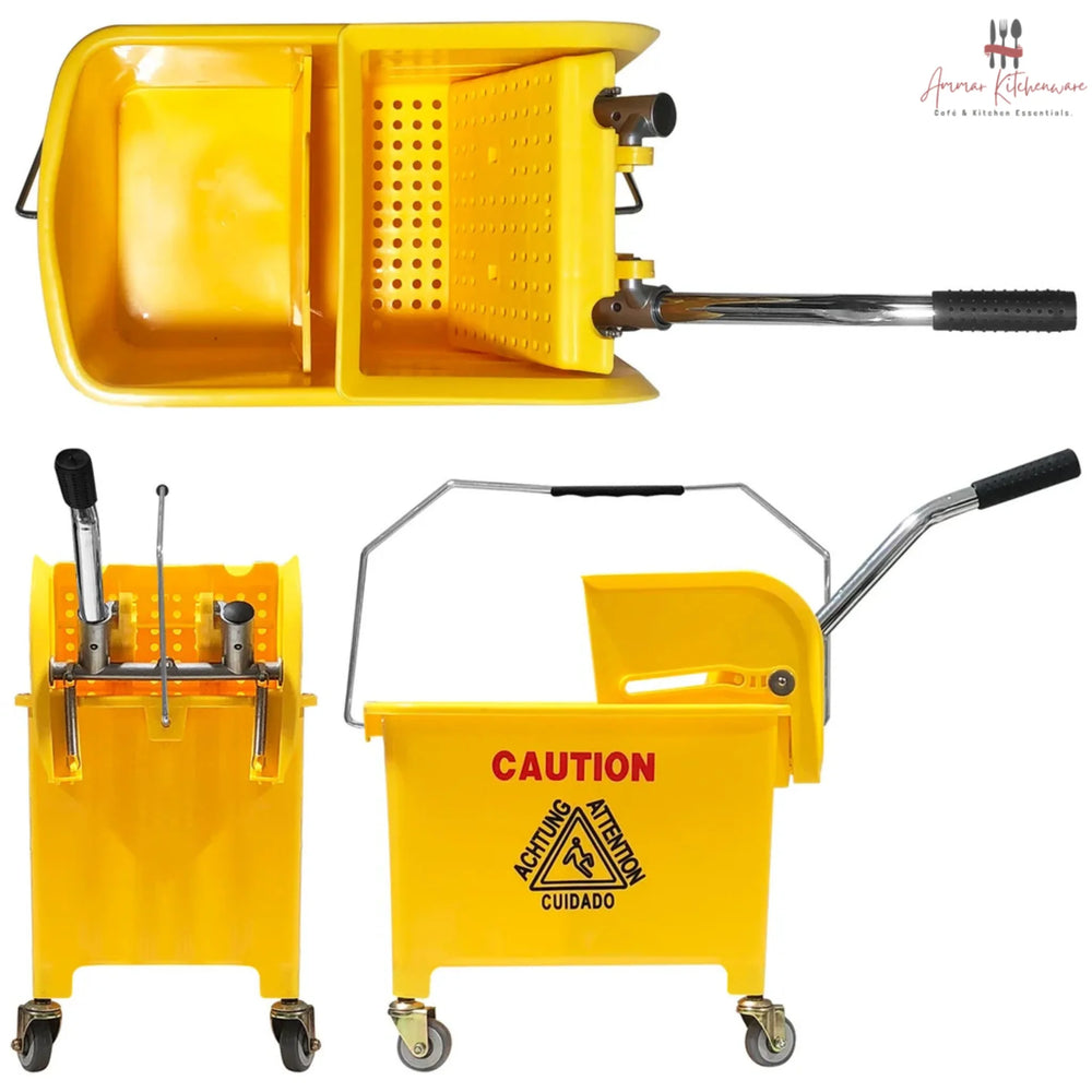 20L Commercial Single Mop Bucket Trolley