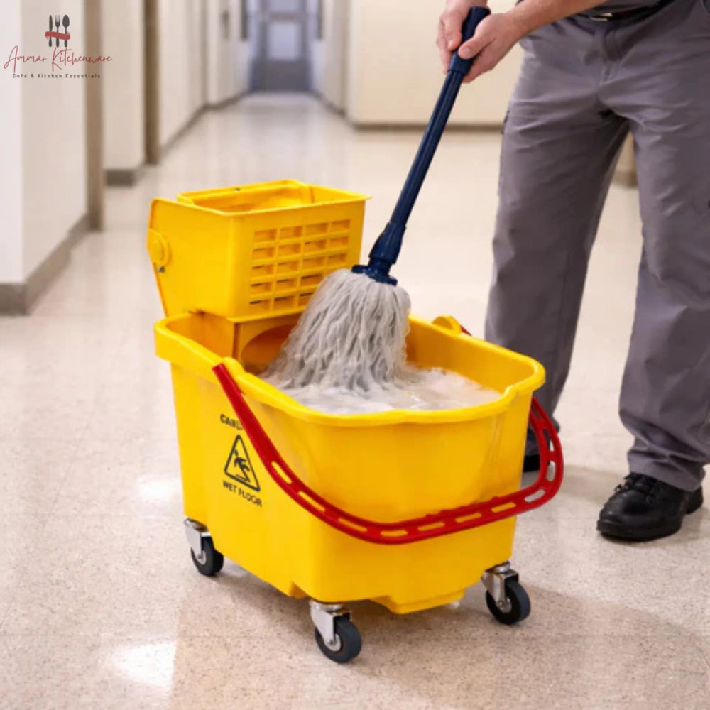 35L Commercial Mop Bucket Trolley