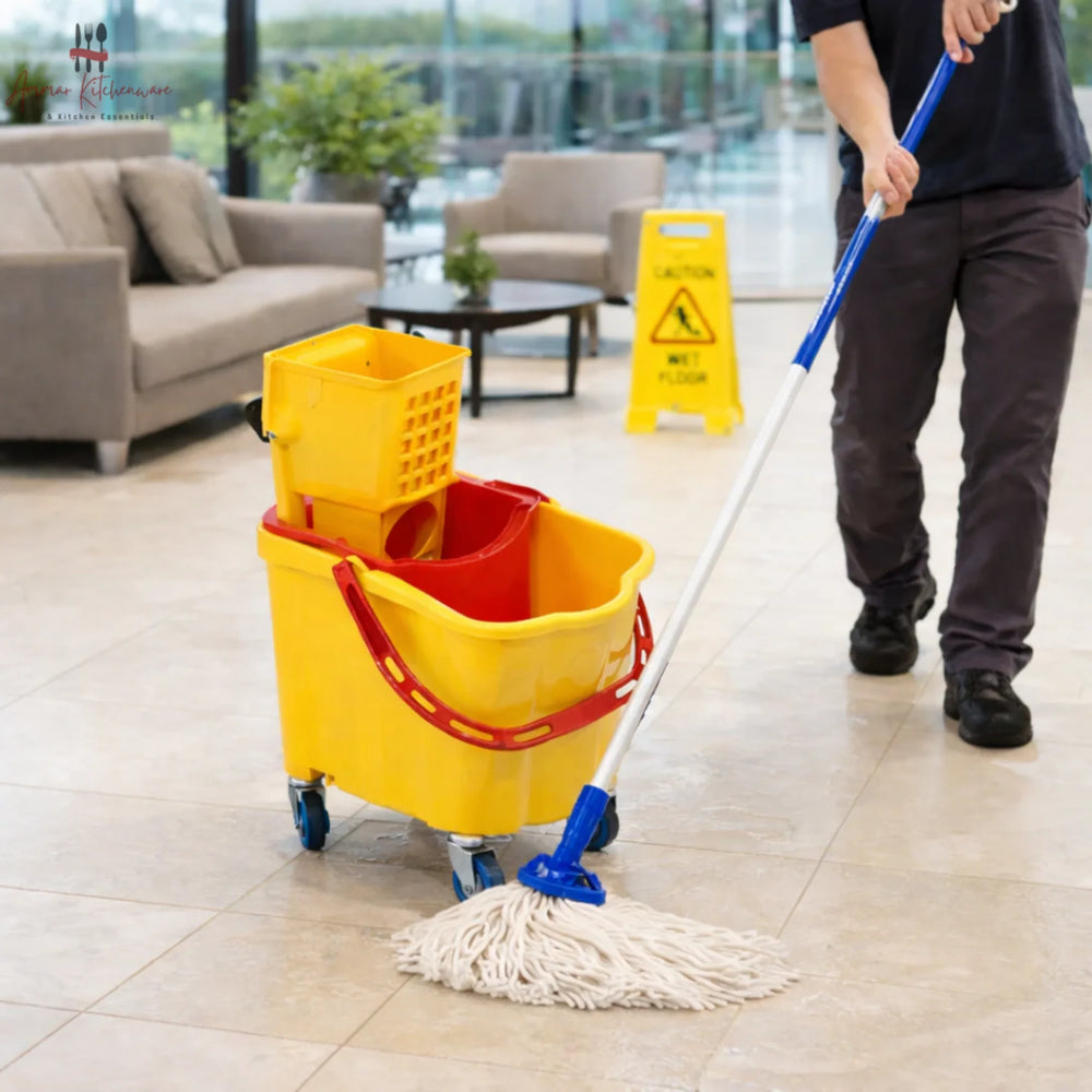35L Commercial Mop Bucket Trolley