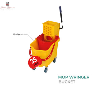 35L Commercial Mop Bucket Trolley