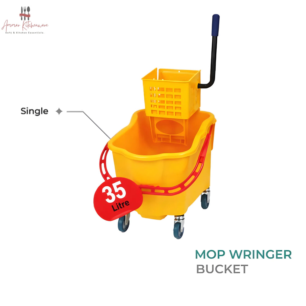 35L Commercial Mop Bucket Trolley