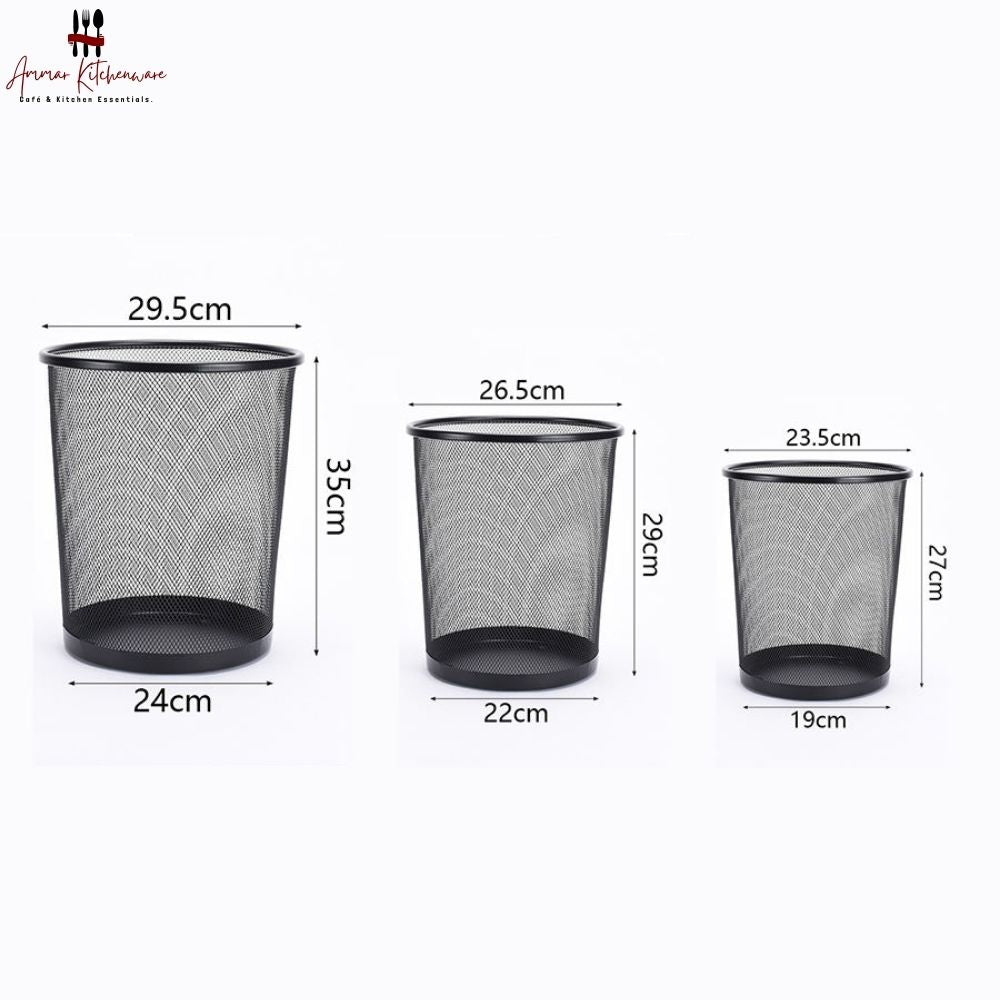 Metal Mesh Office Waste Paper Dustbin