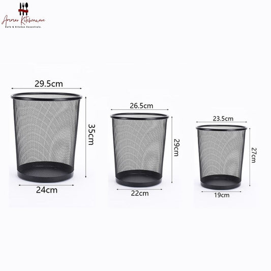 Metal Mesh Office Waste Paper Dustbin