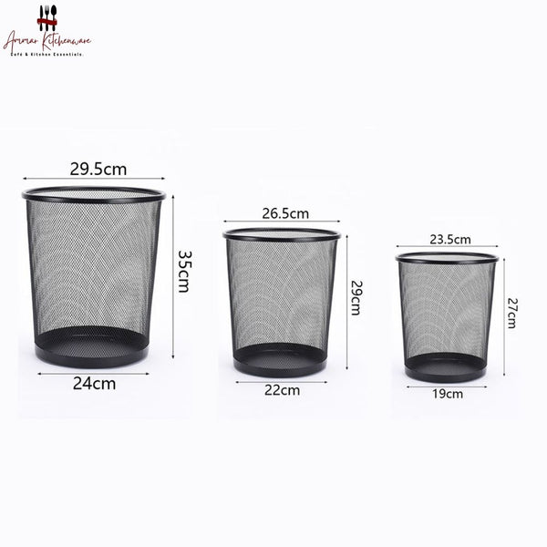 Metal Mesh Office Waste Paper Dustbin