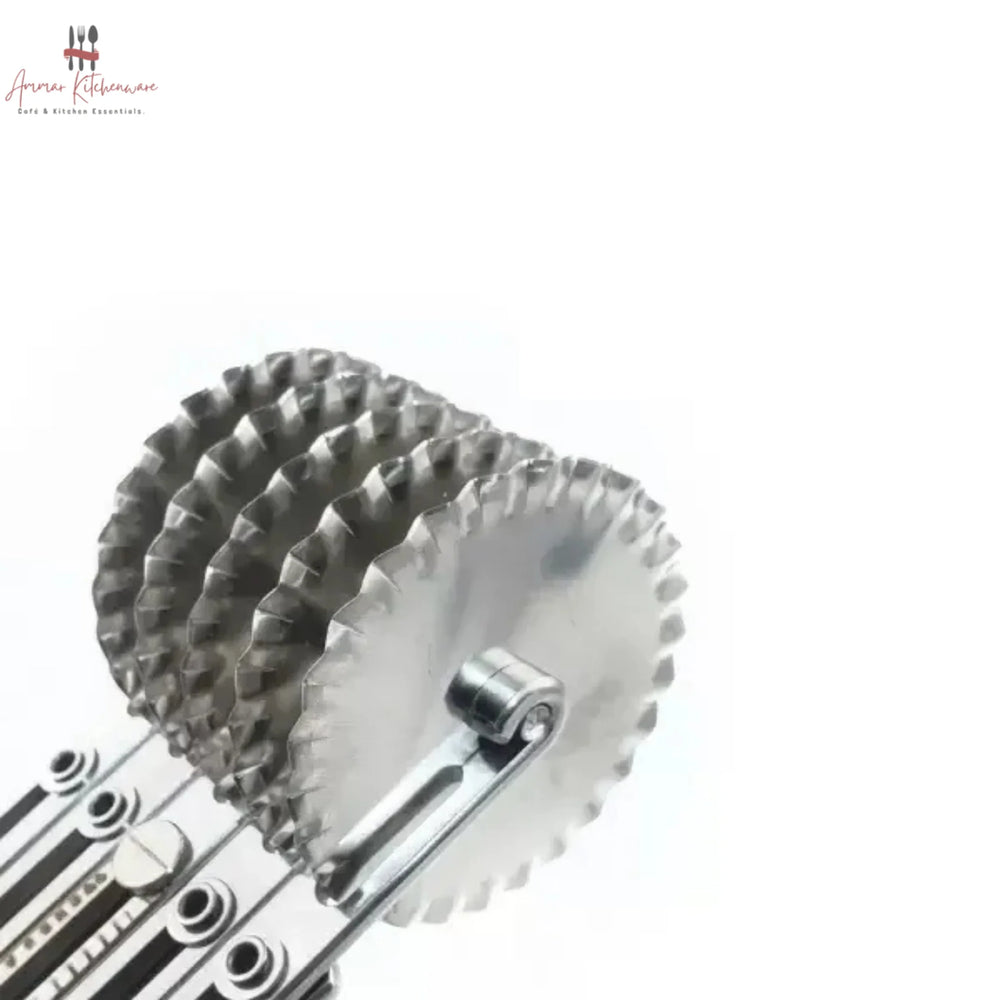 5 Wheel Double Head Stainless Steel Adjustable Pastry & Dough Cutter