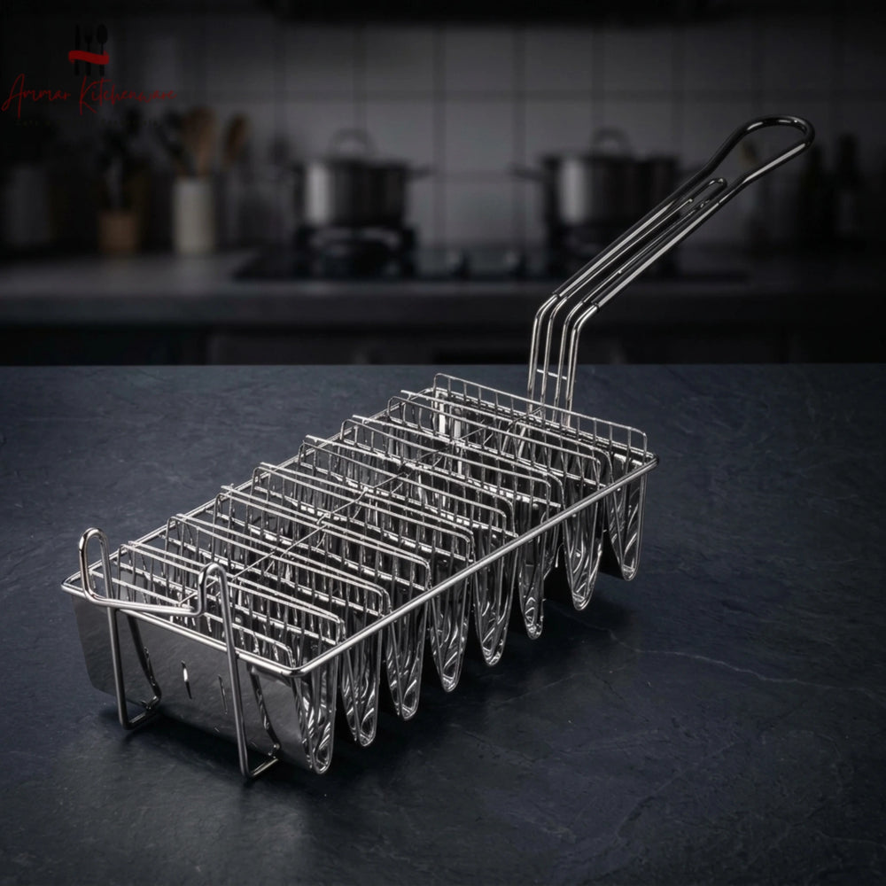 8 Slot Commercial Taco Fryer Basket