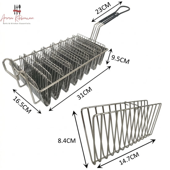 8 Slot Commercial Taco Fryer Basket