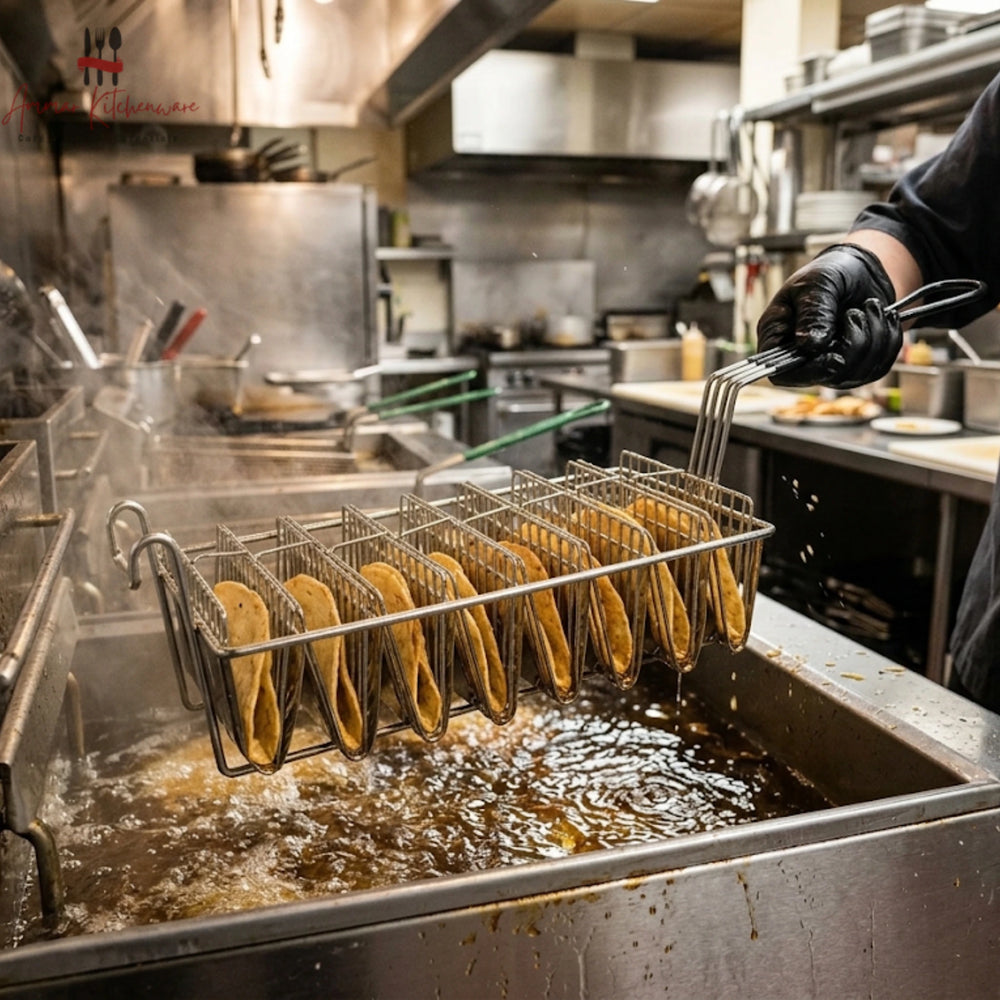 8 Slot Commercial Taco Fryer Basket