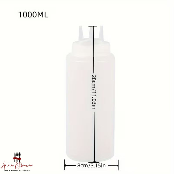 Refillable 3 nozzle Sauce Bottle