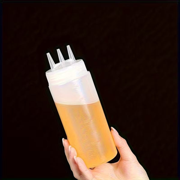 Refillable 3 nozzle Sauce Bottle