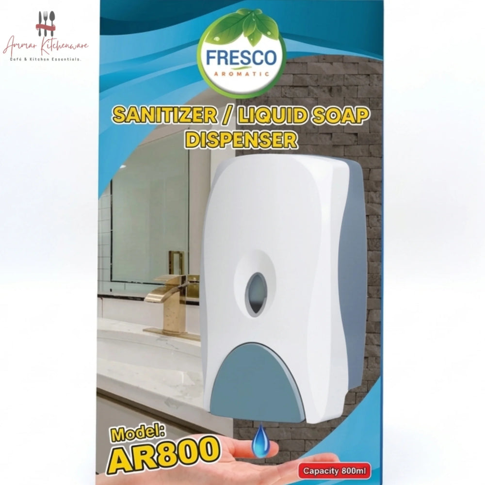 Fresco AR800 800ml wall-mounted manual liquid soap and hand sanitizer dispenser