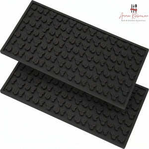 Silicone Bar Spill Mat with Embossed Bean Design