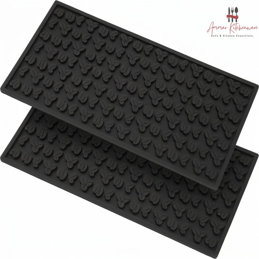 Silicone Bar Spill Mat with Embossed Bean Design