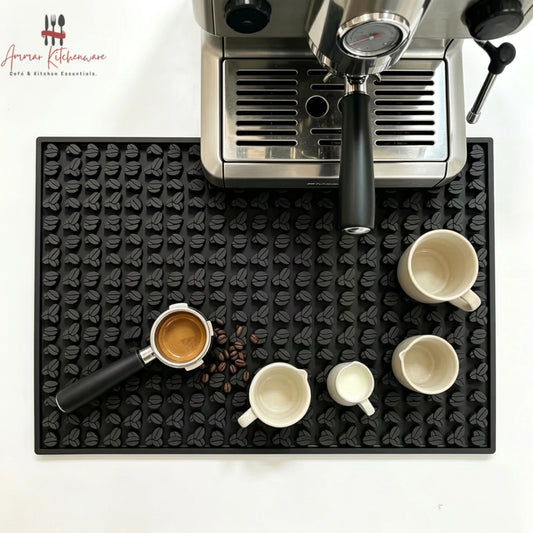 Silicone Bar Spill Mat with Embossed Bean Design