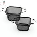 Matte Black Dual Handle Fry Serving Basket