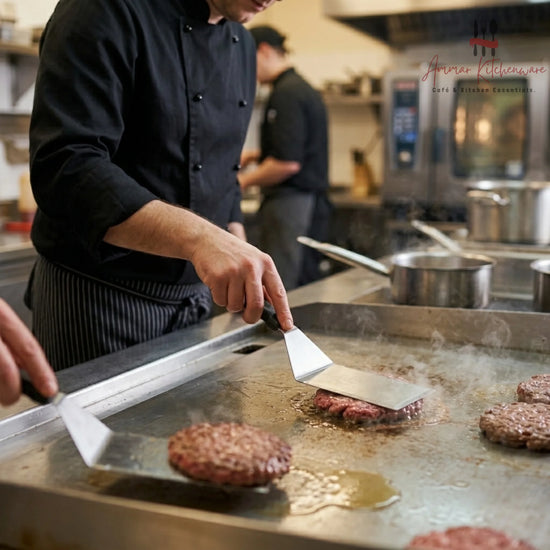 Heavy duty stainless steel commercial burger turner