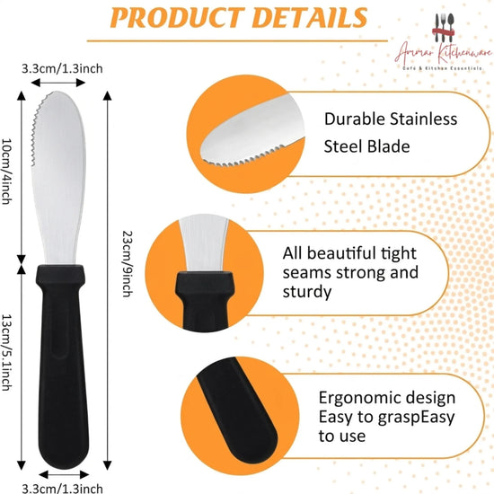 Stainless Steel Serrated Butter Spreader Knife