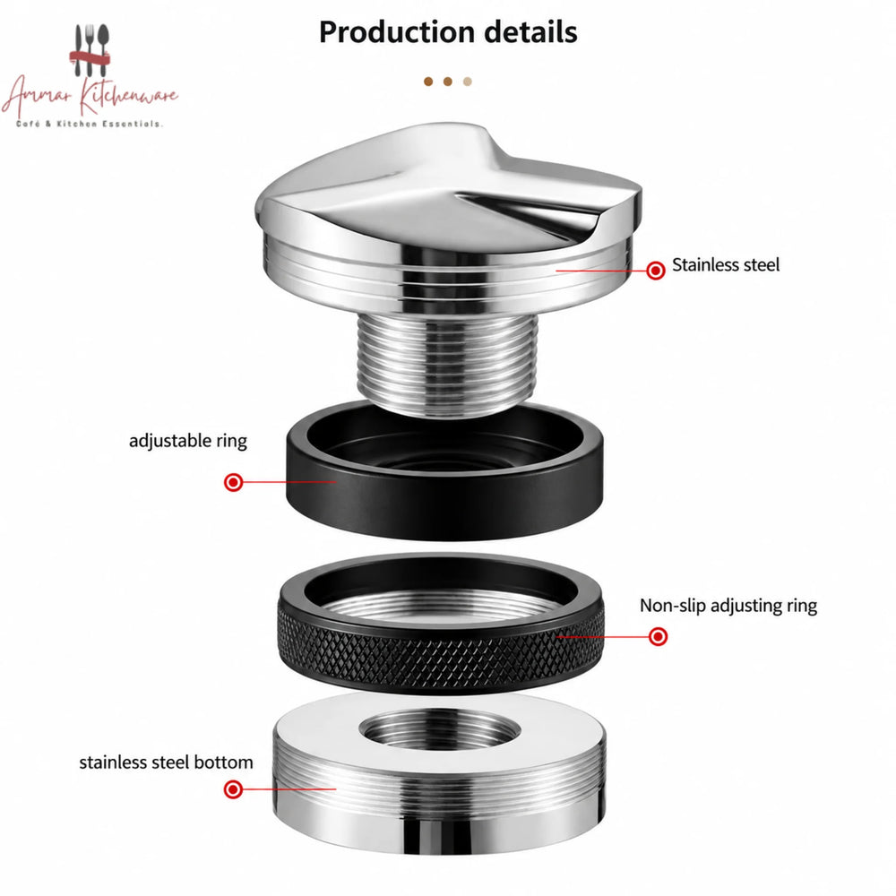 Dual Head Espresso Coffee Distributor and Tamper