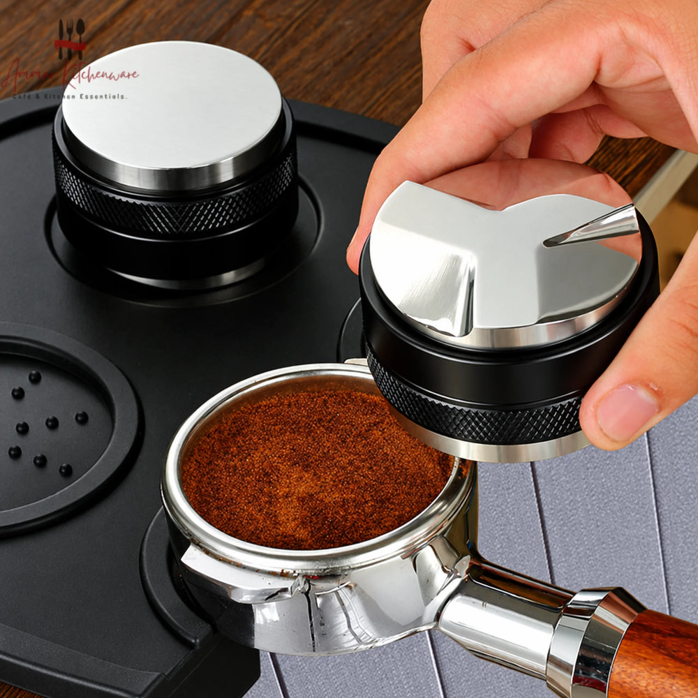 Dual Head Espresso Coffee Distributor and Tamper