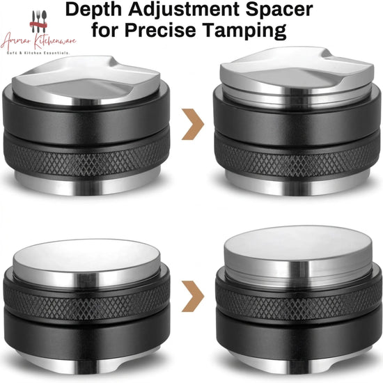 Dual Head Espresso Coffee Distributor and Tamper