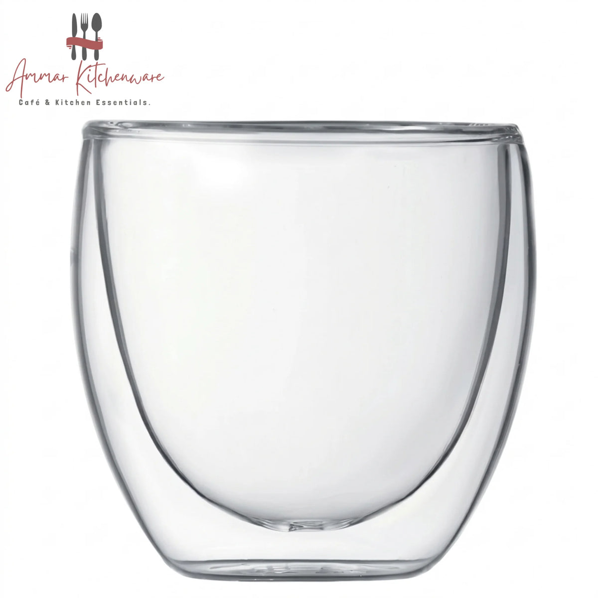Double Walled Insulated Coffee Glass Cup