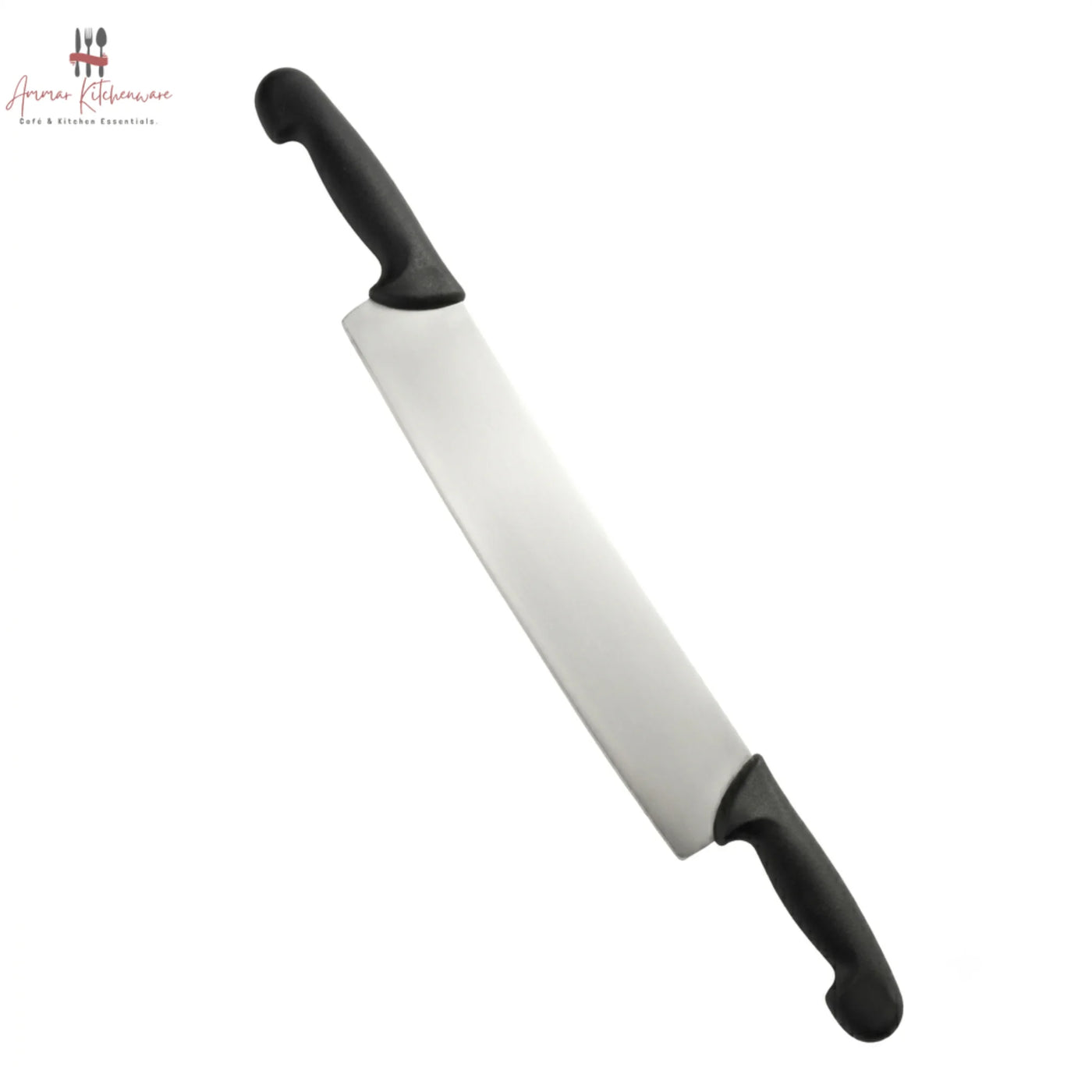 Double Handle Stainless Steel Cheese & Pizza Knife