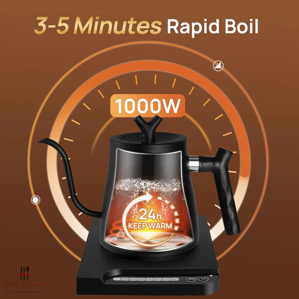 Smart Electric Gooseneck Kettle with Temperature Control
