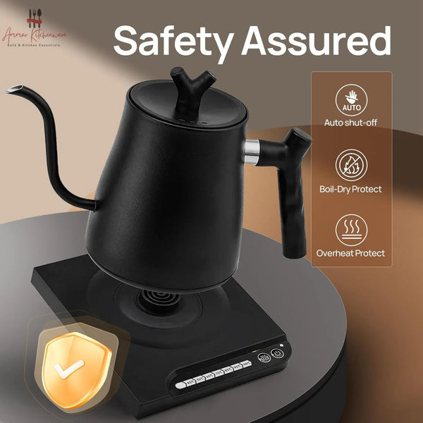 Smart Electric Gooseneck Kettle with Temperature Control