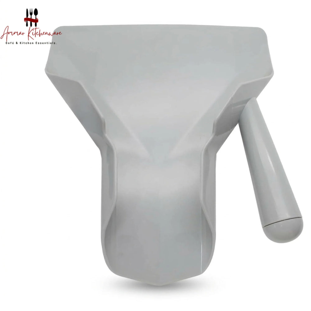 Grey plastic french fry scoop