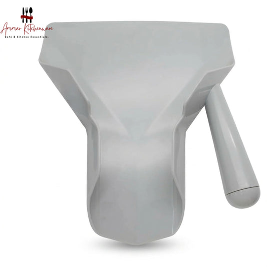 Grey plastic french fry scoop