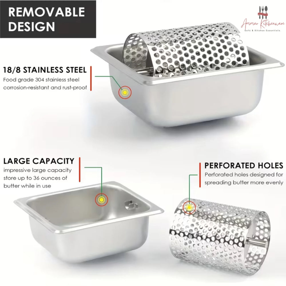 Stainless Steel GN Butter Roller Pan