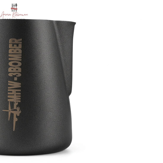 MHW-3BOMBER milk frothing pitcher 3.0 in matte black with precision spout