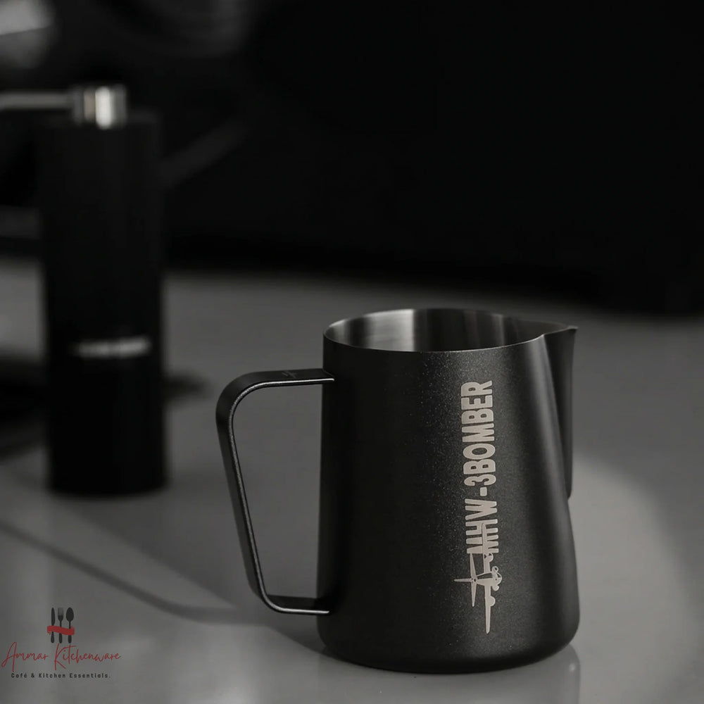 MHW-3BOMBER milk frothing pitcher 3.0 in matte black with precision spout