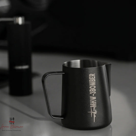 MHW-3BOMBER milk frothing pitcher 3.0 in matte black with precision spout
