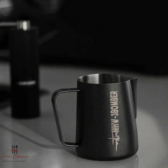 MHW-3BOMBER milk frothing pitcher 3.0 in matte black with precision spout